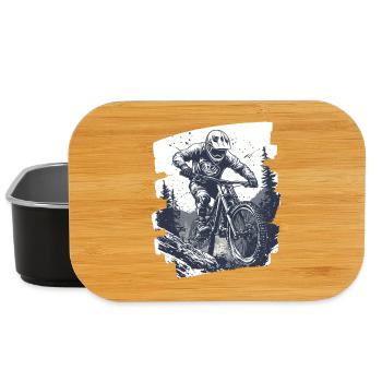 Mountain bikers Downhill Mountains Cycling - Lunch Box - black - Front