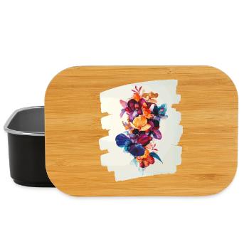 Spring Spring Beginning Flower Flowers - Lunch Box - black - Front