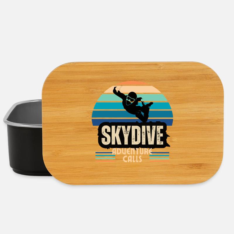 Skydive Adventure Calls Vintage Design - Lunch Box - black