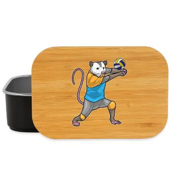 Beutelratte Volleyballspieler Volleyball - Lunch Box - Schwarz - Vorne