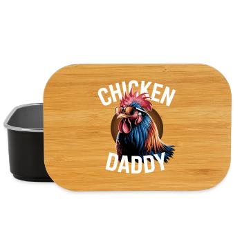 Poulet Papa Poulets Fête des Pères Volaille Fermier Coq - Boîte à goûter - noir - Devant