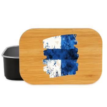 Drapeau finlandais Finlande - Boîte à goûter - noir - Devant