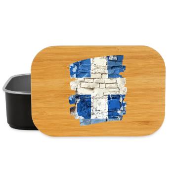 Drapeau finlandais Finlande - Boîte à goûter - noir - Devant