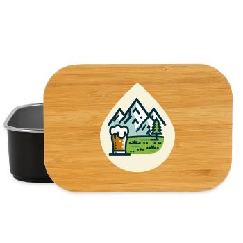Bergkulisse mit Bierglas - Lunch Box - Schwarz - Vorne