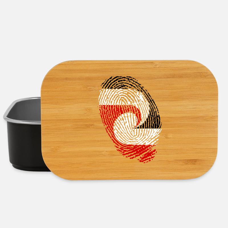 Maori flag fingerprints - Lunch Box - black