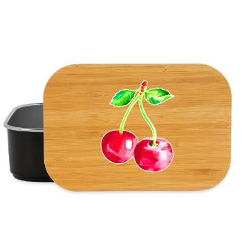 Cherry, Red cherries - Lunch Box - black - Front