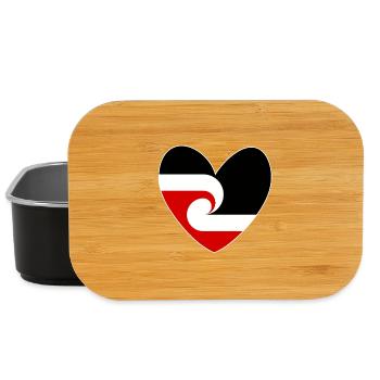 Maori Flagge Herz, Neuseeland - Lunch Box - Schwarz - Vorne