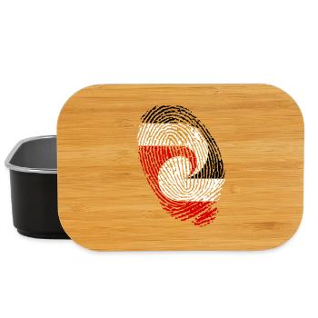 Empreintes digitales du drapeau maori, Nouvelle-Zélande - Boîte à goûter - noir - Devant