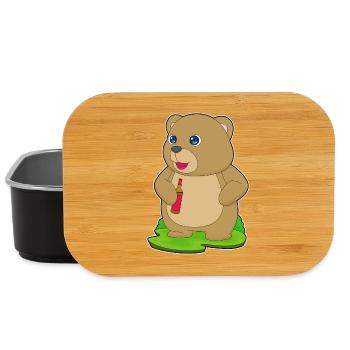 Bär Flasche Bier - Lunch Box - Schwarz - Vorne