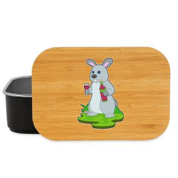 Hase Bottle of Red Wine - Lunch Box - black - Front