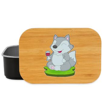 Wolf Red Wine - Lunch Box - black - Front