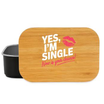 Yes I'm Single Now Is Your Chance Dating Singles - Lunch Box - Schwarz - Vorne