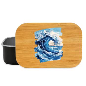 Wellen und Meer - Lunch Box - Schwarz - Vorne