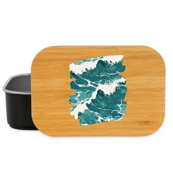 Les vagues et la mer - Boîte à goûter - noir - Devant