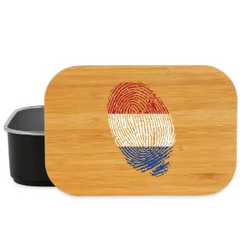 Empreintes digitales du drapeau néerlandais - Boîte à goûter - noir - Devant