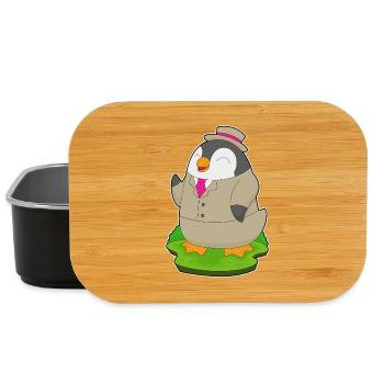 Pinguin Bräutigam Anzug Hochzeit - Lunch Box - Schwarz - Vorne