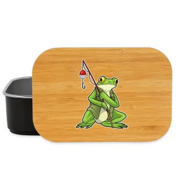 Frosch Angler Angelrute Angeln - Lunch Box - Schwarz - Vorne