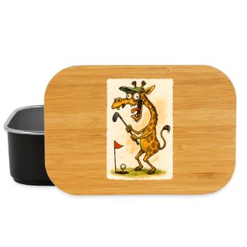 Girafe de golf dans Cartoon Madness - Drôle d’animal - Boîte à goûter - noir - Devant