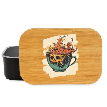 Kaffee Coffee Kaffeeliebhaber - Lunch Box - Schwarz - Vorne