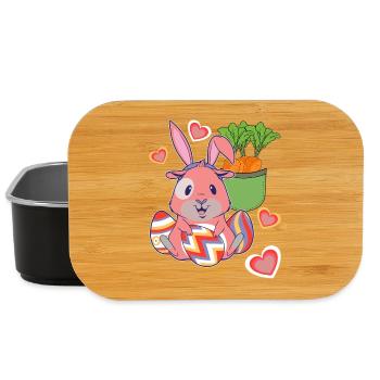 Ostern Osterhase Ostereier Retro Kinder Eier Hase - Lunch Box - Schwarz - Vorne