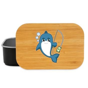 Delfin Angler Angelrute Angeln - Lunch Box - Schwarz - Vorne