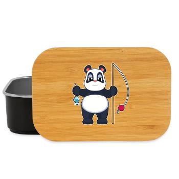 Panda Angler Fisch Angeln - Lunch Box - Schwarz - Vorne