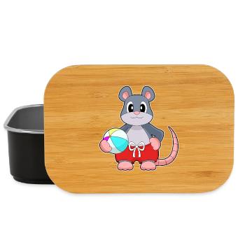 Maus Schwimmen Wasserball Sommer - Lunch Box - Schwarz - Vorne