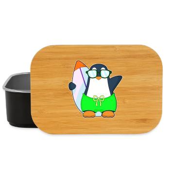 Été de surf Penguin - Boîte à goûter - noir - Devant