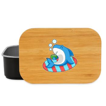 Été de la planche de surf Shark Coconut - Boîte à goûter - noir - Devant