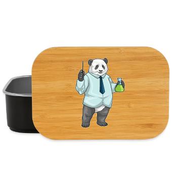 Panda Chemistry Teacher School - Lunch Box - black - Front