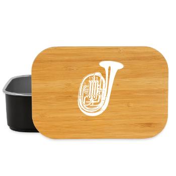 Tuba Drawing - Lunch Box - black - Front