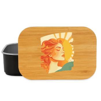 Sommer Sonne Retro - Lunch Box - Schwarz - Vorne