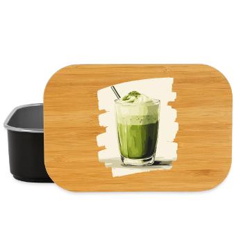 Matcha Latte Liebhaber Grüntee - Lunch Box - Schwarz - Vorne
