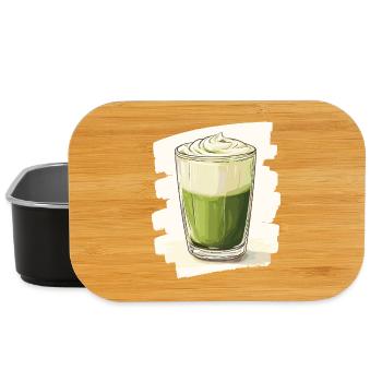 Matcha Latte Liebhaber Grüntee - Lunch Box - Schwarz - Vorne