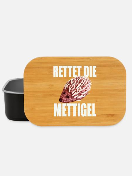 Save the Mettigel - Lunch Box - black