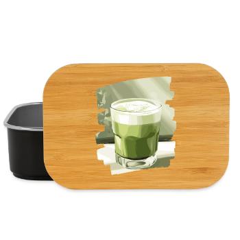 Matcha Latte Liebhaber Grüntee - Lunch Box - Schwarz - Vorne