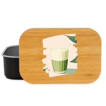 Matcha Latte Liebhaber Grüntee - Lunch Box - Schwarz - Vorne