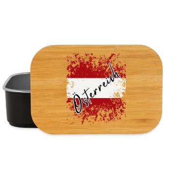Drapeau de l’Autriche, fierté autrichienne - Boîte à goûter - noir - Devant
