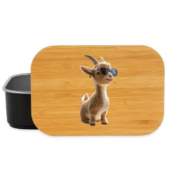 Ziege Hausziege Steinbock Ziegenbock Süße Ziegen - Lunch Box - Schwarz - Vorne