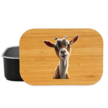Ziege Hausziege Steinbock Ziegenbock Süße Ziegen - Lunch Box - Schwarz - Vorne