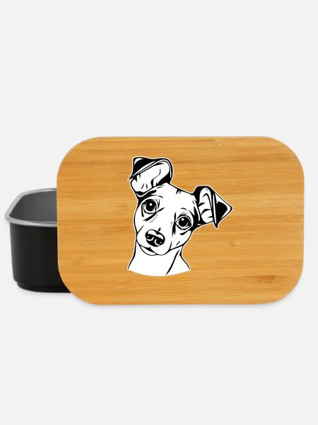 Faithful Doggy Look – Minimalist Motif - Lunch Box - black