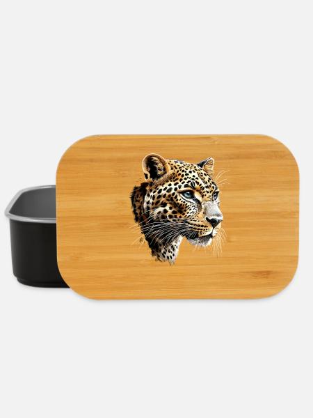 Leopard Panther Raubkatze Katze Panter Leoparden - Lunch Box - Schwarz