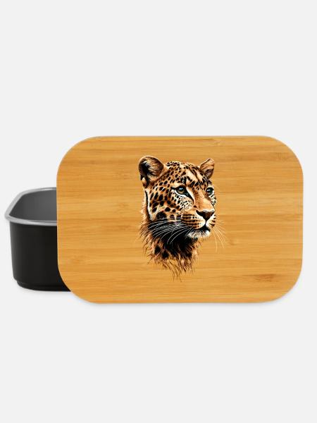 Leopard Panther Raubkatze Katze Panter Leoparden - Lunch Box - Schwarz