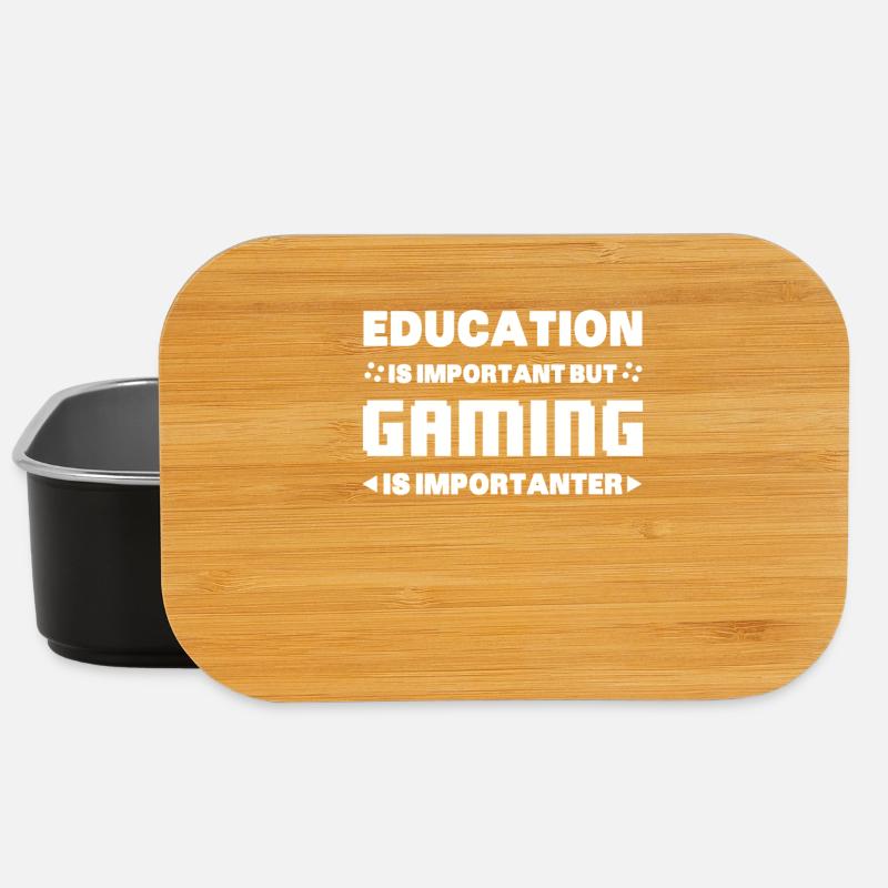L’éducation est importante, mais le jeu est plus important - Boîte à goûter - noir