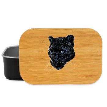 Panther Leopard Raubkatze Süße Großkatze Panter - Lunch Box - Schwarz - Vorne