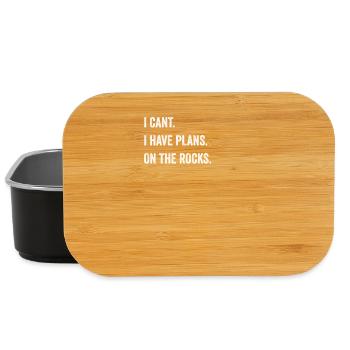 Funny saying rock climbing bouldering vintage logo - Lunch Box - black - Front