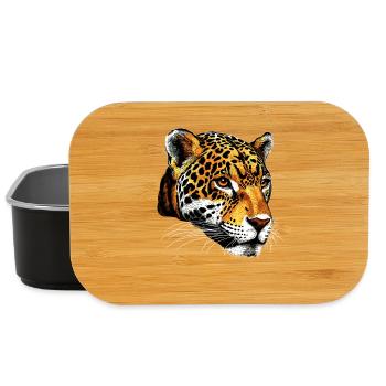 Jaguar Raubkatze Panther Wilde Katze Süßer Jaguar - Lunch Box - Schwarz - Vorne