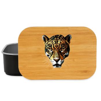 Jaguar Raubkatze Panther Wilde Katze Süßer Jaguar - Lunch Box - Schwarz - Vorne