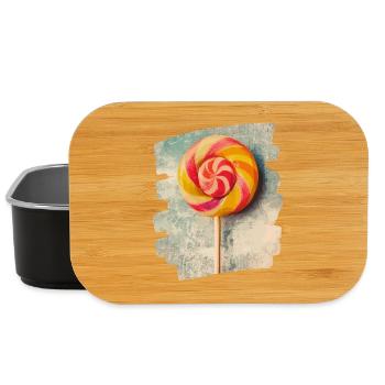 Lollipop Lutscher Bonbon Süssigkeit - Lunch Box - Schwarz - Vorne