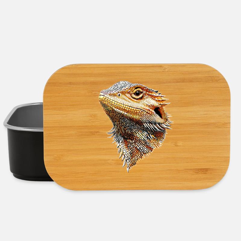 Bearded Dragon Lizard Bearded Dragon Cute Bearded Dragons - Lunch Box - black